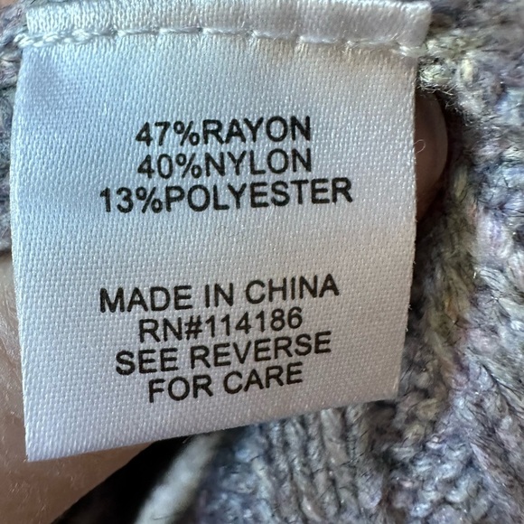 Anthropologie Peyton Primrose Cowl neck turtleneck sweater size large grey - Picture 5 of 8